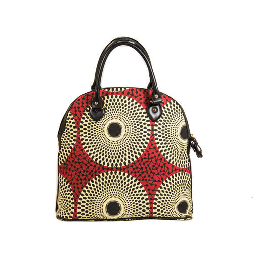 Nsubura Bags - Canvas Printed Dome Satchel