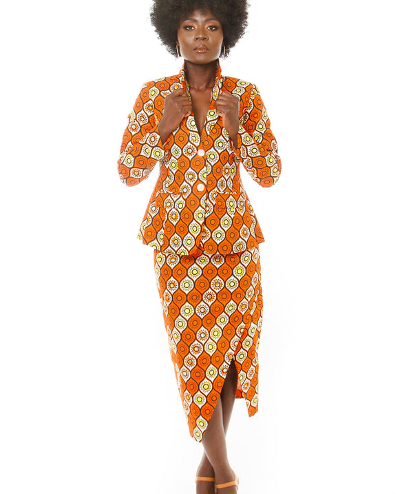 African Print Women Suit (Blazer/Pencil Skirt)